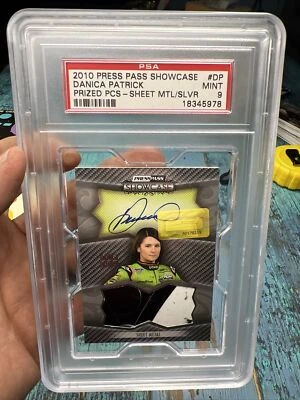 PSA 9 - 2010 Danica Patrick SHOWCASE Press Pass Auto / SHEET METAL 07/50 PPl-DP - Image 1 of 4