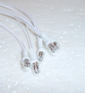 2K160 5 x 12volts 80ma White Grain of Wheat Light Bulbs + 150mm Wires - Picture 1 of 8