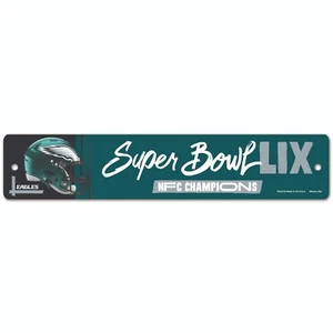 Super Bowl 59 LIX Philadelphia Eagles 3.5x19 Plastic Street Sign NFC Champions - Picture 1 of 1