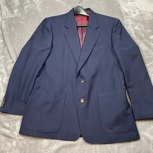 Shaw's of Perth Blazer Jacket Mens Navy Blue Notch Lapel Single Breasted Classic - Picture 1 of 12