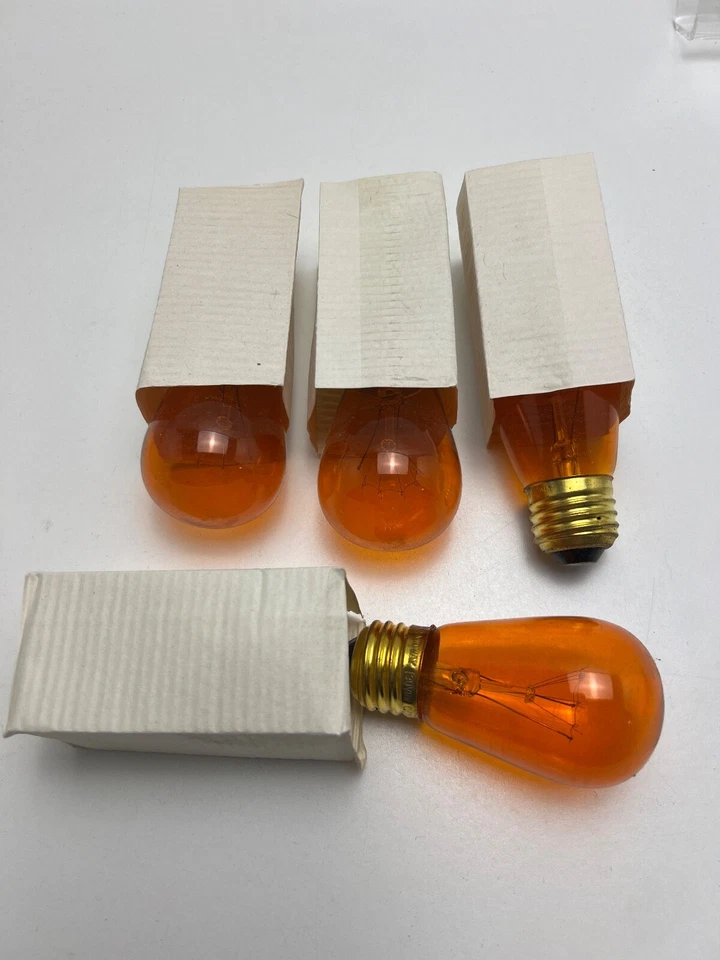 S1411wa Amber S14 Light Bulb With E26 Base 11watt pack Of 4 - Image 1 of 1