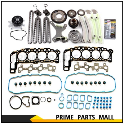 Head Gasket Set Water Pump Timing Chain Kit For 2000 2001 Dodge Durango 4.7L - Image 1 of 4