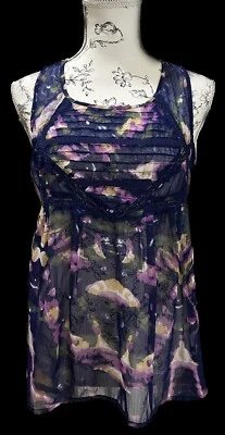 Blusa para mujer Delia's púrpura bebé muñeca con botones forrada en la espalda talla mediana Foto 1 de 4