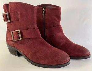 Seychelles Weekenders Castanets Women’s Boots Suede Burgundy Size 10 New In Box - Picture 1 of 12