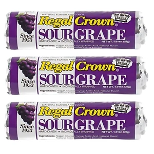 Caramelo duro Regal Crown Sour Grape clásico de moda antigua (3 unidades) - Imagen 1 de 1