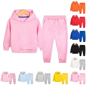 Children's Suit Boys And Girls Winter Long Sleeve Hoodie Pants Sports Suit - Picture 1 of 42