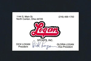 Tarjeta de visita personal firmada por Dick Logan - Ohio State y 1952-53 Green Bay Packers - Imagen 1 de 1