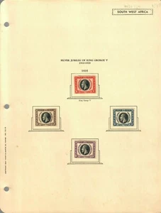 1935-37 (4) Pages Silver Jubilee Coronation S.W. Africa Union of Africa MLH OG - Picture 1 of 8
