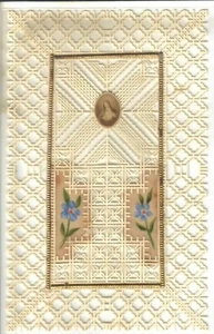 Peregrinación Santas imágenes de encaje devoción María pintadas flores extremadamente finas - Imagen 1 de 1