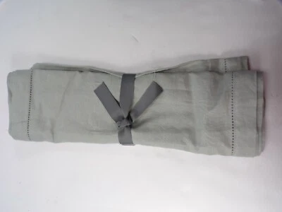Pottery Barn PB Classic Belgian Flax Table Runner 16 X 108" Smoke Gray #6490 - Image 1 of 3