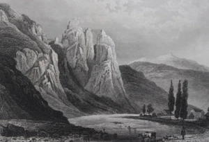 Antiker Stahlstich Rheingrafenstein H. Winkles nach Frommel 1850 - Bild 1 von 4