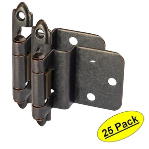 *Paquete de 25* Cosmas 15628-ORB bronce frotado con aceite 3/8" bisagra de gabinete insertada (par) - Imagen 1 de 1
