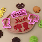 3pcs/Pack Barbie Cookie Cutter Biscut Cake Fondant Mold Barbie Girl Boy Head
