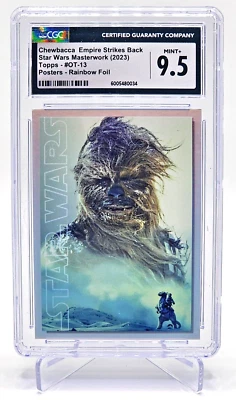 2023 Star Wars Masterwork #OT-13 CHEWBACCA Rainbow Foil 278/299 CGC 9.5 (Pop 1) - Image 1 of 3