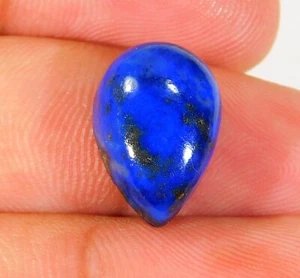 PIEDRA PRECIOSA CABUJÓN PERA LAPISLÁZULI AZUL NATURAL 12, quilates 100 % 11 x 7 mm BD = 0233 - Imagen 1 de 6