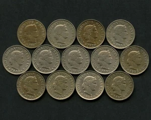 13 Switzerland 5 Rappen Coins 1907 1920 1929 1948 x2 1949 1951 x2 1952... - Picture 1 of 2