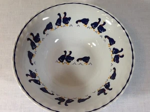 Royal China Blue and Gold Ducks Cereal Soup 2 Bowls - Picture 1 of 4