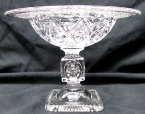 1 Imperial Glass crystal CAPE COD clear footed compote/candy dish 6" x 4 1/4"h - Picture 1 of 5