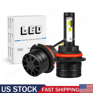 For Ford F-150 1999-2003 -2x 9007 White LED Headlight Bulbs Kit High/ Low Beam - Picture 1 of 9