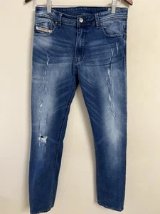 Diesel Industry Girls Youth 16Y Slim Tapered Distressed Jeans Denim BTS - Picture 1 of 11