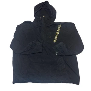 Genzai Hooded Jacket Black Big Front Pocket Size M In Japan Size Ignorance Logo - Picture 1 of 12