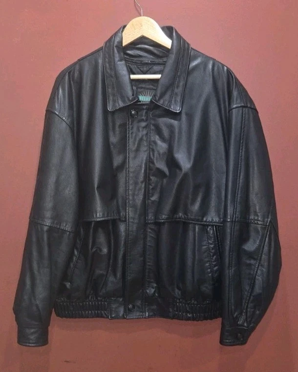 Chaqueta bomber de cuero de Peerless Foto 1 de 4