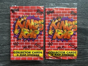 1991 KINGS OF RAP - Topps Ireland UK Sealed Pack Cards & Stickers X2 - Picture 1 of 2