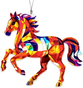 Weihnachtsschmuck 2025, Pferdeschmuck mit buntem Design, - Bild 1 von 5