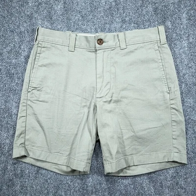 Pantalones Cortos J.CREW Para Hombres 29 (30) Verde Chino Bolsillos Frontales Planos 7" Entrepierna Preppy NUEVO Foto 1 de 4