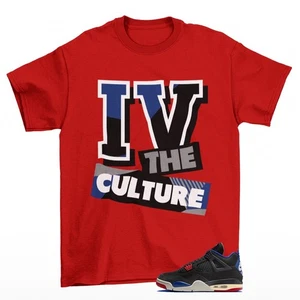 Culture Sneaker Shirt Red to Match Jordan 4 Retro Rare Air FV5029-003 - Picture 1 of 2