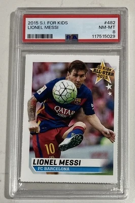 Lionel Messi Rare 2015 SI All Star Sports Illustrated for Kids PSA 8 - Image 1 of 2