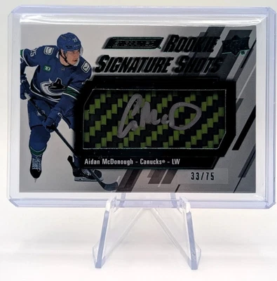 2023-24 AIDAN MCDONOUGH UD ENGRAINED RSS-AM ROOKIE SIG SHOTS AUTO /75 CANUCKS - Image 1 of 3