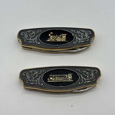 Franklin Mint Collectors Knife Jupiter Central Pacific & Flying Scotsman Train - Image 1 of 4