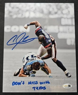 Andre Johnson Signed Autographed 8X10 Photo JSA Authentic SPOT LIGHT METALLIC - Image 1 of 3