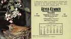 Heyer Kemner Realtors Philadelphia Pa Calendar 1951 Wood Thrush Crabapple