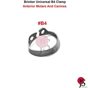 Universal Dental Brinker B4 Klemmen Prämolare Bicuspids Gewebe Gummi Damm Klemmen - Bild 1 von 3
