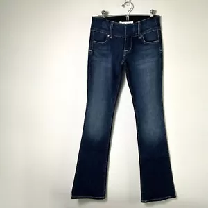 Freedom of Choice Jeans Womens Size 4 Blue Denim Wide Leg Bootcut Stretch FOC - Picture 1 of 15