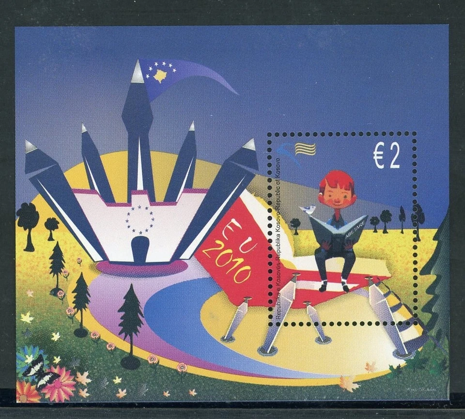 Kosovo Scott #145 MNH S/S Europa 2010 Children's Books $5+ 459641 - Image 1 of 2