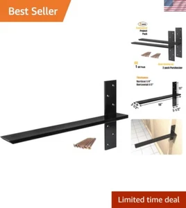 2-Pack) Free Hanging T Shelf Bracket, Solid Heavy Duty Steel Knee Wall Hidden... - Picture 1 of 9