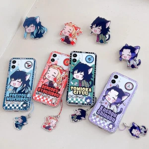 Demon Slayer: Kimetsu No Yaiba Phone Protective Case For iPhone W/Holder Pendant - Picture 1 of 16