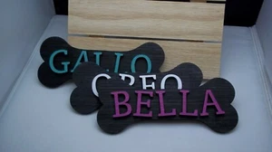 Custom Wood Dog Bone Plaque - Pet Gift Crate Wooden - Picture 1 of 6