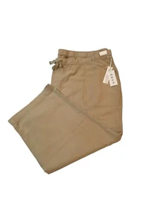 Women's Da-sh Khaki Capri Pants Size 3X Drawstring Pull On Stretchy Comfortable - Picture 1 of 4