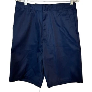 Authentic Galaxy School Uniform Shorts Boys 20 Navy Flat Front Adjustable Waist - Picture 1 of 9