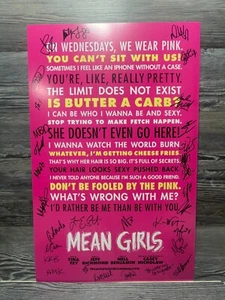 MEAN GIRLS ON BROADWAY WINDOW CARD/POSTER, CAST SIGNED - Picture 1 of 9