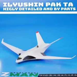 1/200 aereo da trasporto stealth russo ILPAK-VTA modello non verniciato stampato in 3D - Foto 1 di 4