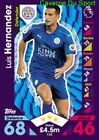 133 Luis HERNANDEZ ESPANA LEICESTER CITY.FC CARDS PREMIER LEAGUE 2017 TOPPS