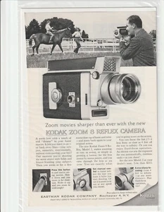 Kodak Zoom 8 1962 original cámara de película réflex revista anuncio - Imagen 1 de 1