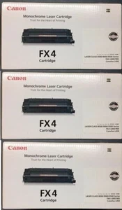 3 nuevos cartuchos de tóner negros originales sellados de fábrica Canon FX4 FX-4 - Imagen 1 de 1