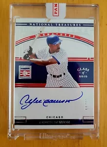 Panini National Treasures Andre Dawson 2020 Salón de la Fama Firmas 25/11 automático - Imagen 1 de 2