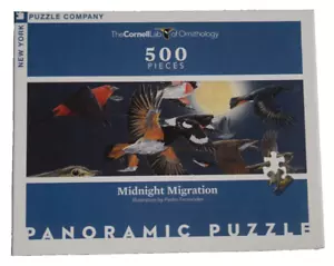 New York Puzzle Company Cornell Midnight Migration 500 pezzi puzzle uccellino 2021 - Foto 1 di 3